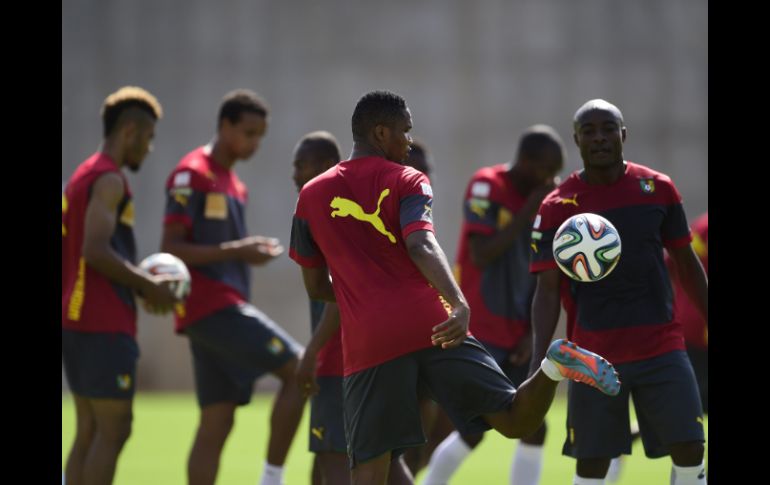 La Selección de Camerún en un entrenamiento rumbo al Mundial. AFP /