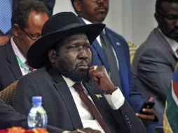 El presidente de Sudán del Sur, Salva Kiir participa en una reunión del proceso de paz en Adis Ababa. EFE /