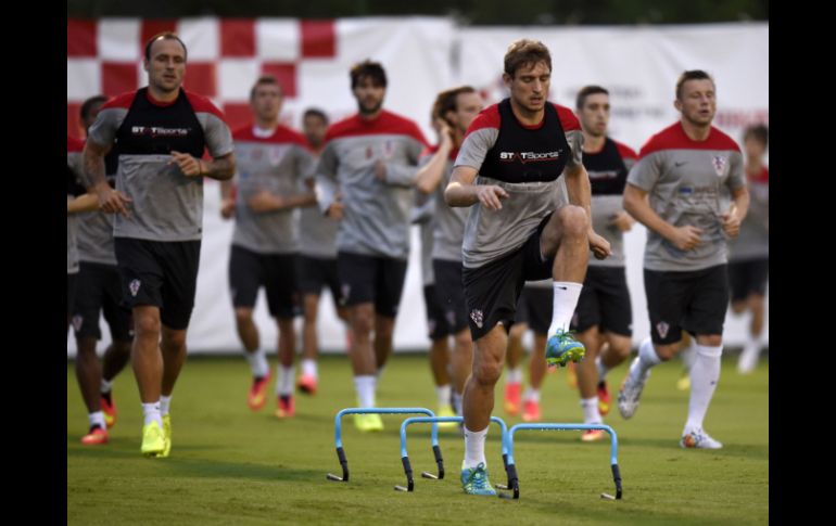 Los jugadores de Croacia en una sesión de entrenamiento. AFP /