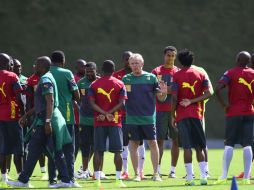 Hasta este martes, Camerún tuvo su primer entrenamiento en tierras mundialistas. AFP /