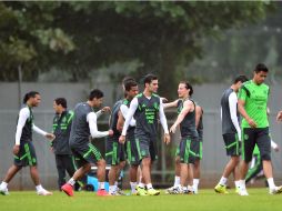 México entrenó en la cancha 'Reí Pelé' del Club Santos. NTX /