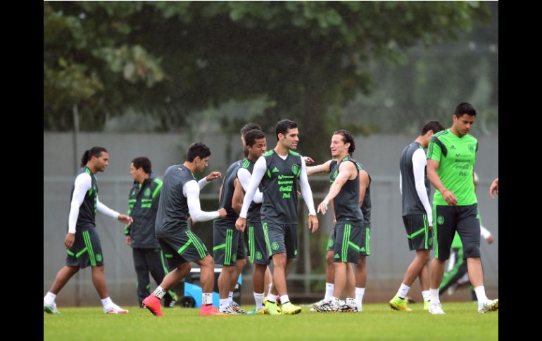 México entrenó en la cancha 'Reí Pelé' del Club Santos. NTX /