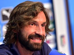 Pirlo en una conferencia de prensa en la ciudad de Mangaratiba. AFP /