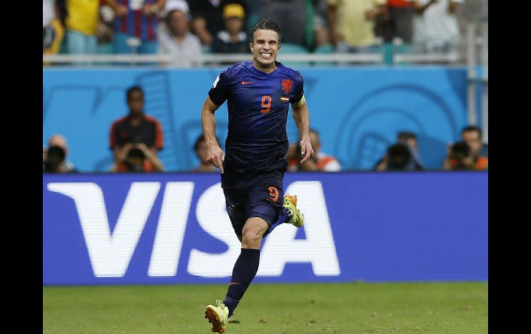 Van Persie anotó dos tantos para Holanda. EFE /