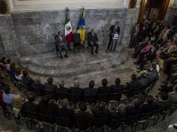 Imagen del evento donde fue nombrado Roberto López como secretario general de Gobierno.  /