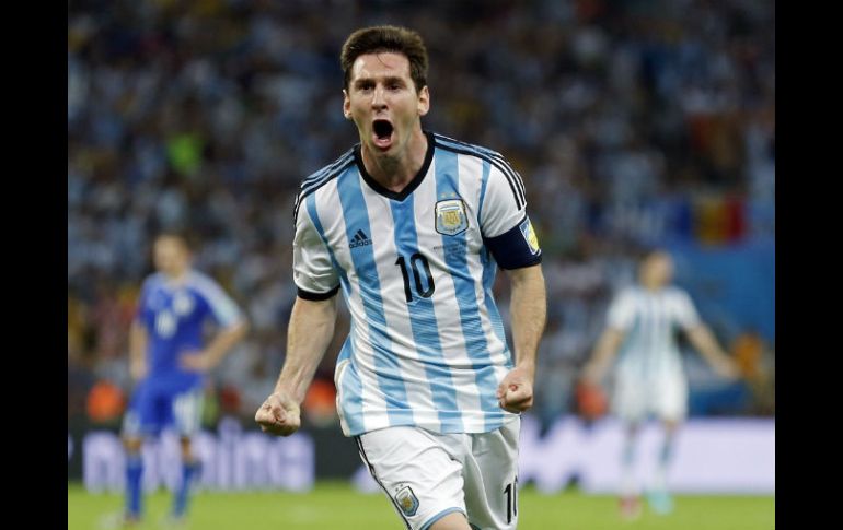 Messi anotó el segundo tanto para Argentina. AP /