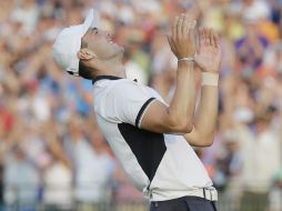 Martin Kaymer celebrando su victoria. AP /