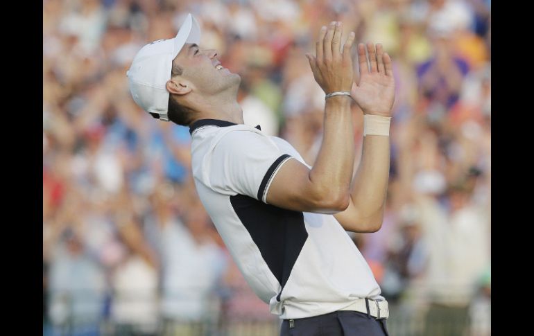 Martin Kaymer celebrando su victoria. AP /