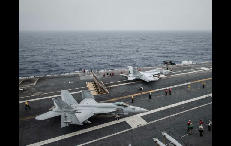 La fuerza naval estadounidense en el Golfo Pérsico la encabeza el portaaviones George H.W. Bush. AFP /