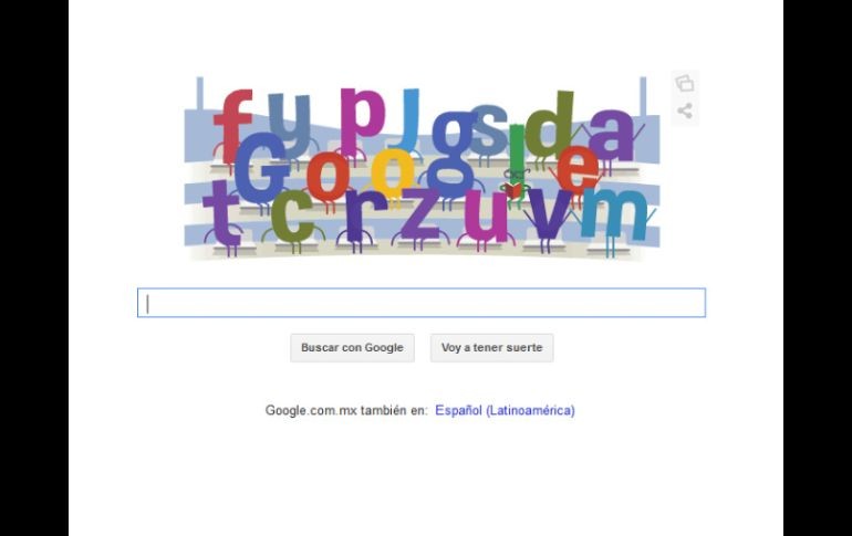 La palabra Google se esconde un poco entre letras coloridas; a la letra 'l' parece no importarle la celebración de la 'ola'. ESPECIAL /