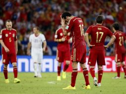 España fue eliminada del Mundial tras perder 0-2 ante Chile. EFE /