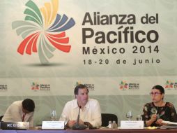 Cancilleres de la Alianza del Pacífico firman en Punta Mita el acuerdo. NTX /