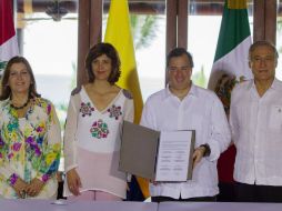 En el marco de la Alianza del Pacífico se firma el acuerdo por parte de los ministros de relaciones exteriores de la OCDE. NTX /