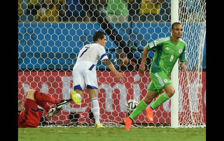 Peter Odemwingie celebra el único gol del partido. AFP /