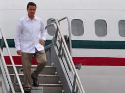 De acuerdo con el programa oficial, el Presidente mexicano estará de vuelta en la Ciudad de México a las 14:30 horas. ARCHIVO /