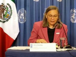 Sylvia Schmelkes ofrece un informe del Índice de Equidad Educativa Indígena. ARCHIVO /