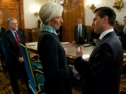 Christine Lagarde se reúne con el Presidente Enrique Peña Nieto. TOMADA DE FACEBOOK  /