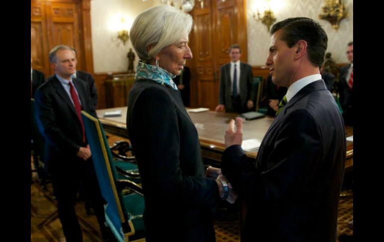 Christine Lagarde se reúne con el Presidente Enrique Peña Nieto. TOMADA DE FACEBOOK  /