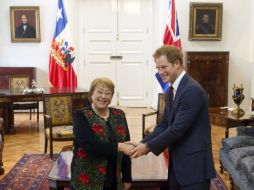 La entrevista de Enrique con la presidenta Michelle Bachelet se desarrolló en el Salón de Audiencias de La Moneda. AFP /