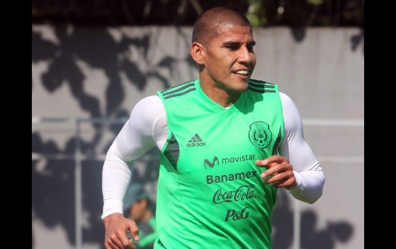 El jalisciense ha estado entrenando con el resto del equipo previo al partido de octavos contra Holanda. NTX /