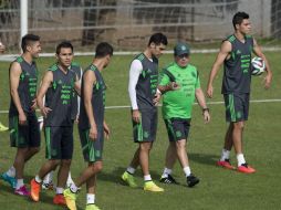 Ayer, el Tri cerró su preparación en la ciudad de Santos. AP /