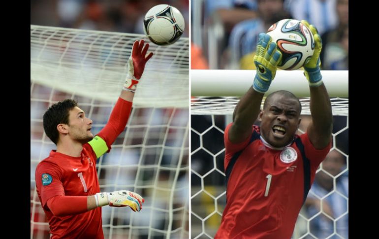 Francia tendrá que enfrentarse al portero rival Vincent Enyeama (d), uno de los mejores del campeonato. AFP /