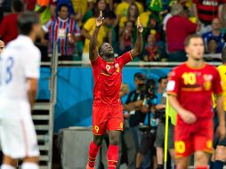 Lukaku celebra el gol que anotó para Bélgica. MEXSPORT /