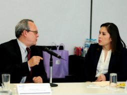 Frank La Rue se reúne con la comisionada presidente del IFAI Ximena Puente. TOMADA DE @XimenaPuente  /