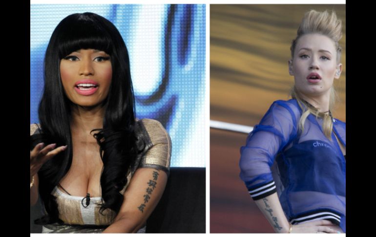 Nicki(i) aludió que Iggy(d) tiene un compositor fantasma a diferencia de ella que compone cada una de sus canciones. ARCHIVO /