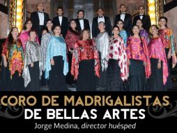 El Coro de Madrigalistas se presentará el próximo lunes en la Sala Principal del Palacio de Bellas Artes. ESPECIAL /