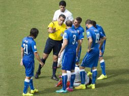 Rodriguez pitó el polémico partido entre Italia y Uruguay, en el que Luis Sánchez mordió el hombro de Giorgio Chiellini. MEXSPORT /