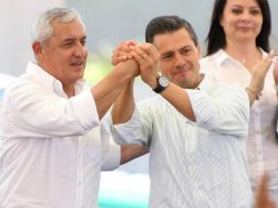 El lunes, Peña Nieto lanzó junto con Pérez Molina el Programa Frontera Sur en Chiapas. ARCHIVO /