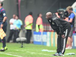 Ignorado. El entrenador de Nigeria, Stephen Keshi, en la Copa del Mundo Brasil 2014. MEXSPORT /