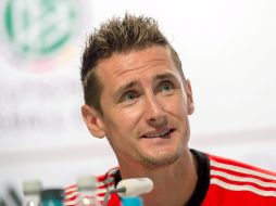 Miroslav Klose espera que el conjunto alemán pueda salir victorioso el domingo. EFE /