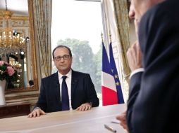 Hollande, en una entrevista concedida a las dos principales televisoras galas con motivo del 14 de julio, día nacional de Francia. AFP /