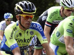 Contador pudo volver a montar su bicicleta pero no seguirá en el Tour. EFE /