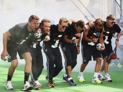 ''Así andan los gauchos'', coreaban algunos jugadores de Alemania. EFE /