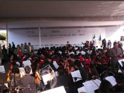 El acto de clausura simbólico se realizó en la primaria José Vasconcelos, de Tlajomulco.  /