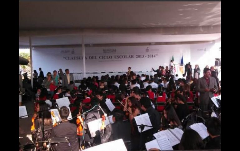 El acto de clausura simbólico se realizó en la primaria José Vasconcelos, de Tlajomulco.  /