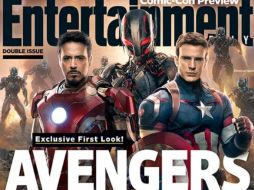 En la portada de la revista aparecen Robert Downey Jr. como 'Iron Man' y Chris Evans como el 'Capitán América'. ESPECIAL /