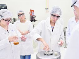 En la práctica. Los aspirantes a distintas ingenierías pusieron a prueba sus conocimientos al preparar por primera vez cerveza.  /