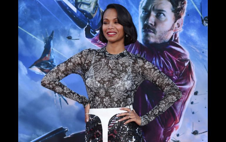 Zoe Saldana en la premier mundial de Guardianes de la Glaxia en Hollywood. AFP /