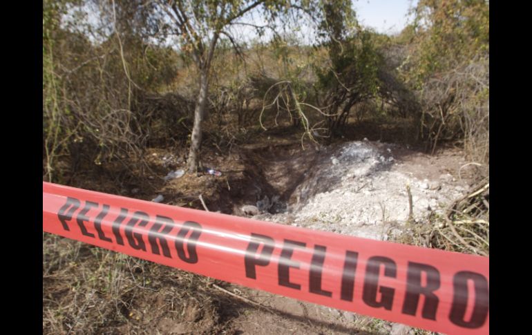 La fosa fue encontrada en una huerta, cerca de la plaza Sendero. ARCHIVO /