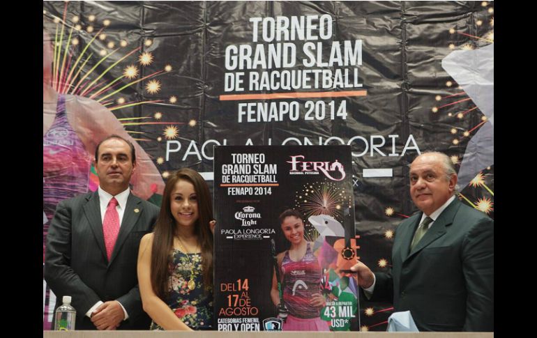 Presentan el Grand Slam de Racquetbol 'Paola Longoria Experience'. Imagen tomada de Facebook de Conade. ESPECIAL /