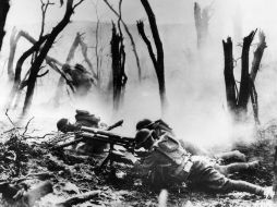 Militares estadounidenses durante un combate en Francia en 1918. AP /