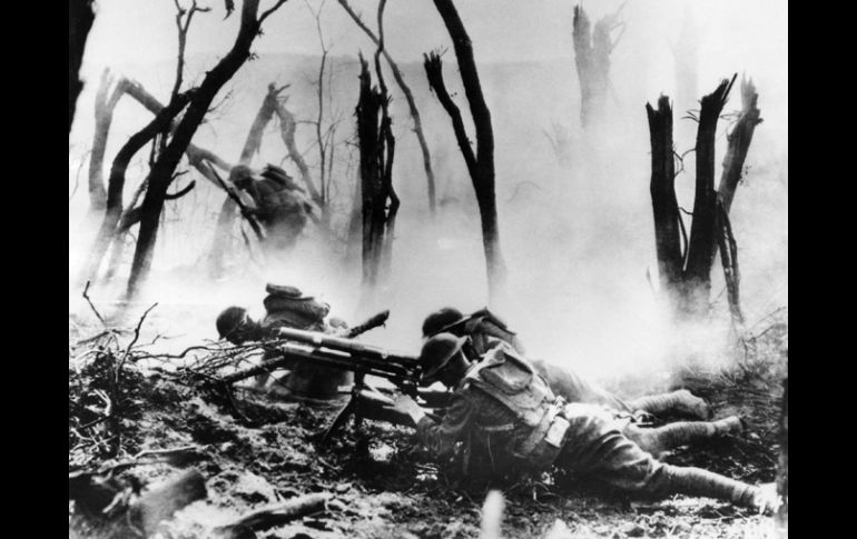 Militares estadounidenses durante un combate en Francia en 1918. AP /