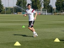 El colombiano James Rodríguez, durante su segundo entrenamiento. Foto: @realmadrid. ESPECIAL /