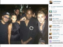 En su cuenta de Instagram, el canadiense presume fotos con Kim Kardashian y su esposo, Kanye West. ESPECIAL /