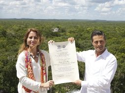 Peña Nieto dijo que es un motivo de ‘satisfacción y orgullo’ que se reconozcan las bellezas culturales y naturales del país. EFE /