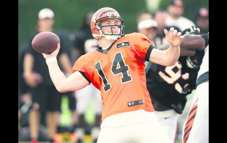 El quarterback de los Bengals, Andy Dalton, juega bastante bien durante la temporada regular pero se cae en playoffs. AP /